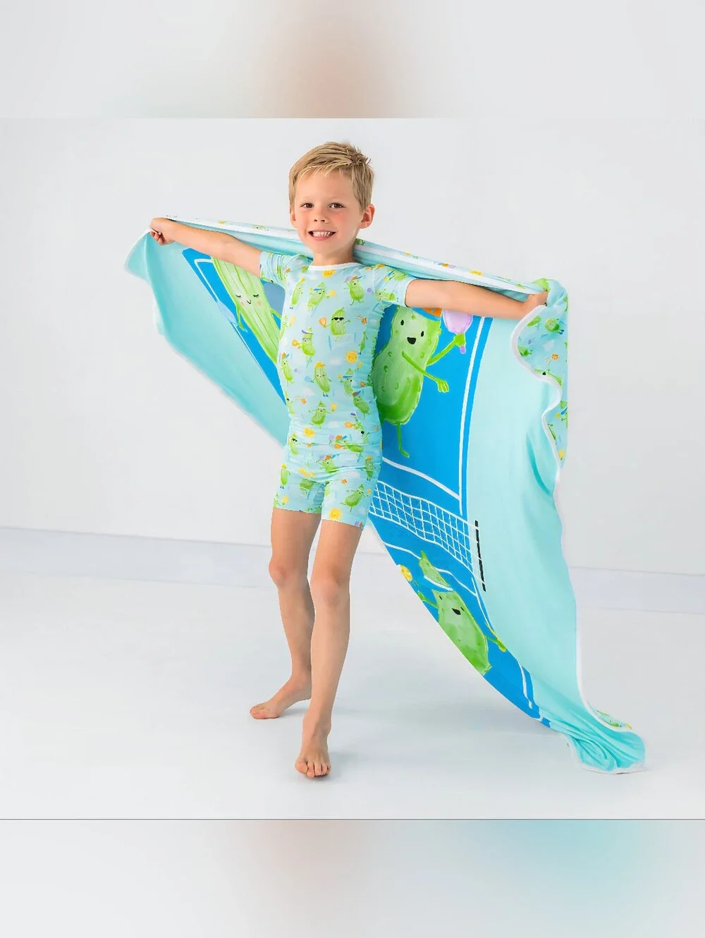 NIB Little Sleepies Limited Edition Pickle Power Large Cloud Blanket- Bamboo HTF